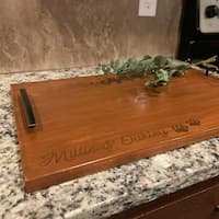 Stained soft maple charcuterie engraving