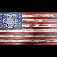 Wooden US flag coin display - Army field